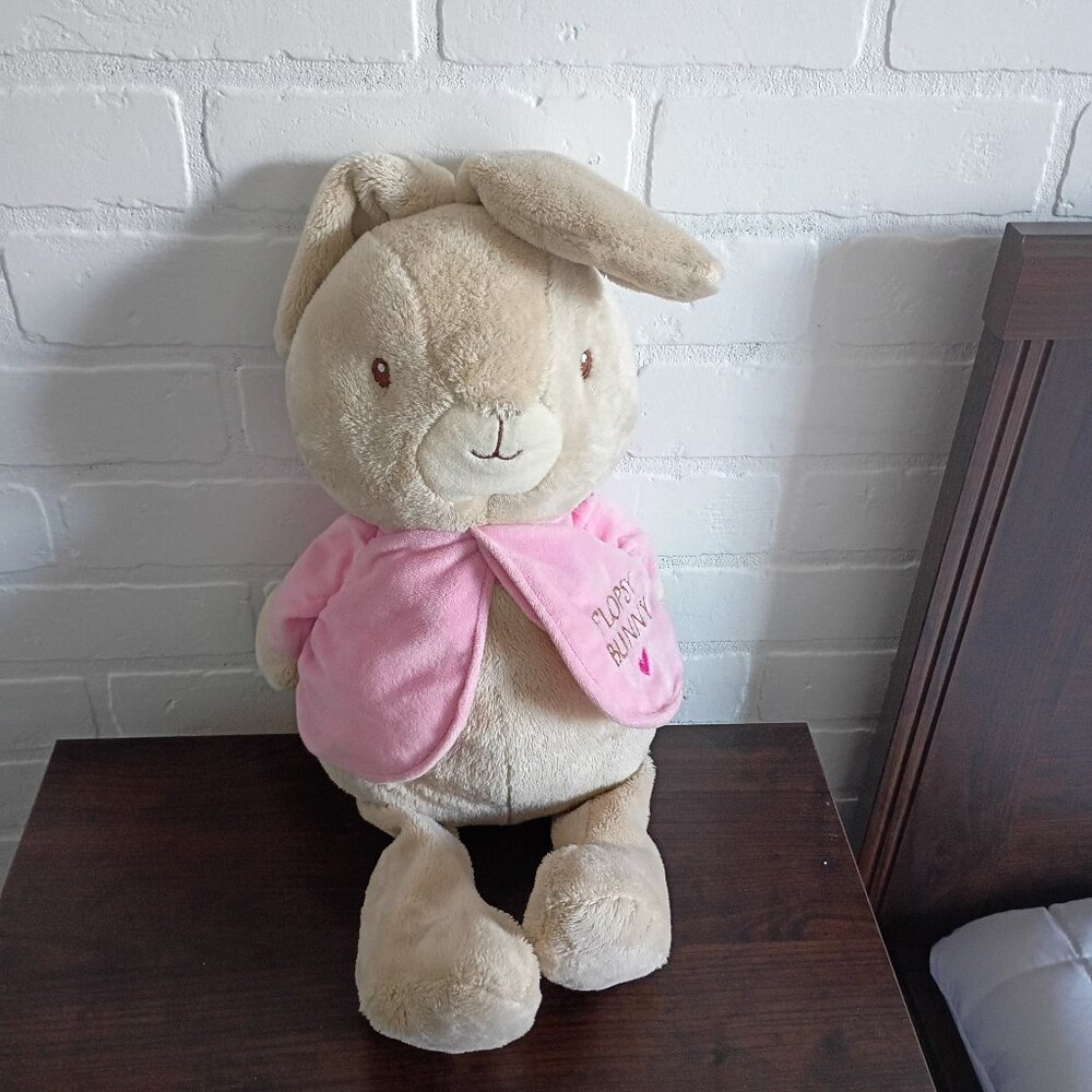Peter Rabbit Flopsy Bunny Easter Plush Stuffed Animal Pink Jacket Beatrix Potter